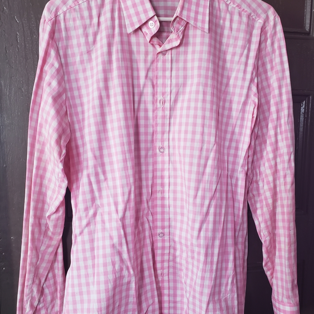 Paul Jones Pink Checkered Men's Shirt